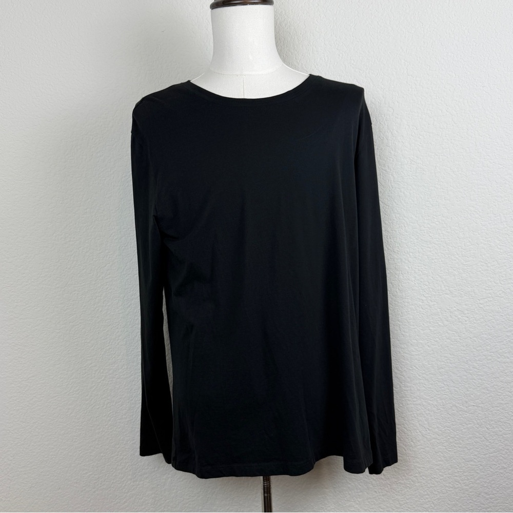 FIGS men’s long sleeve Pima Cotton Henley Shirt XL | Black
